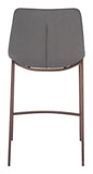 Magnus Counter Stool - Set of 2 Slate Gray & Walnut 109936 Zuo Modern