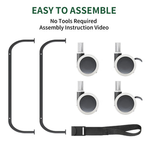 English Elm 75" Extra Long Folding Bed for Tall People with 5" Memory Foam, 450lb Steel Frame, Wheels, Portable Rollaway Comfort T2398P290413