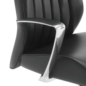 OSP Home Furnishings Sled Base Mid-back Visitor Chair with Chrome Frame and Antimicrobial Ergonomic Seating 62205C-R107