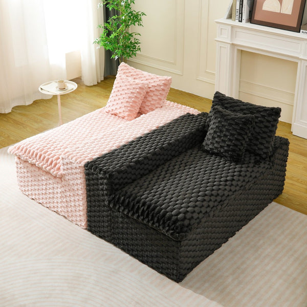 English Elm Luxury Color-Block Turtle Velvet Sofa - Modular Design For Stylish Living Room Comfort & Flexibility P1 W3371S00048-GIGA