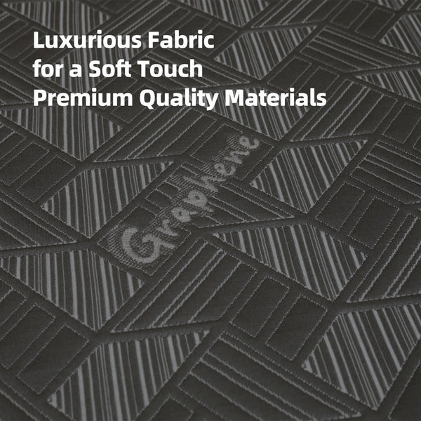 English Elm 10 Inch Queen Mattress Copper Infused Foam 7 Zone Support Breathable Certipur Certified Black And Silver W5081P394347