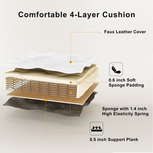 English Elm Set Of 4 White Ergonomic Dining Chairs With Thick Cushion, Built-In Springs For Ultimate Comfort W3226P279079-GIGA