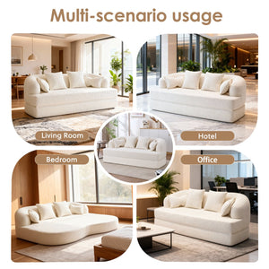 English Elm 2-in-1 Foldable Chenille Sleeper Sofa Compact Convertible Loveseat for Modern Living W2231P392100