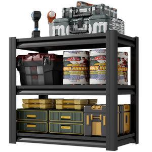 English Elm 20-30 Gallon Aquarium Stand Heavy Duty Steel Three Tier Rack for Home or Office Black W2735P457276