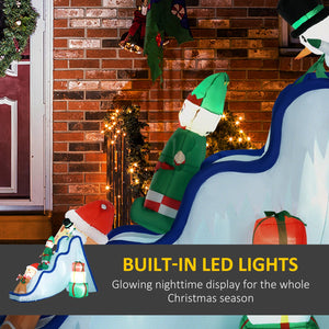 English Elm Homcom 8.5 Ft Trio Holiday Inflatable Yard Decor with Led Lights Festive Scene W2225P173890