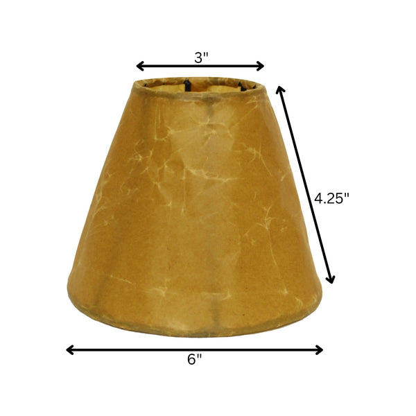English Elm Slant Empire Crinkle Oil Paper Chandelier Shades Warm Amber Glow Set of Six B075101654