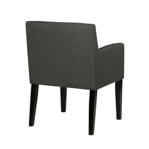 English Elm Set Of 2 Charcoal Grey Upholstered Dining Arm Chairs For Stylish Comfort And Modern Elegance B016P227286-GIGA