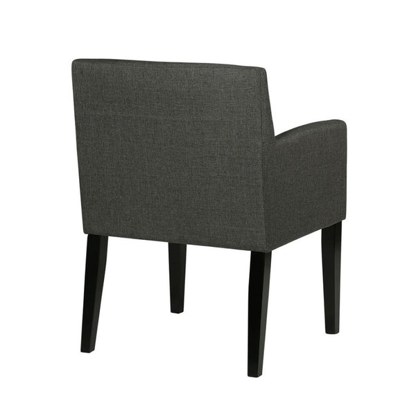 English Elm Set Of 2 Charcoal Grey Upholstered Dining Arm Chairs For Stylish Comfort And Modern Elegance B016P227286-GIGA