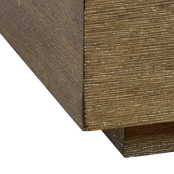Bernhardt Bernhardt Weiss Oak Cube Side Table with Wire-brushed Finish for Modern Living Rooms 570127