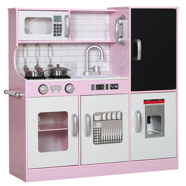 English Elm Qaba Pretend Play Kitchen Set for Kids with Chalkboard Ice Maker and 5 Accessories W2225P249825