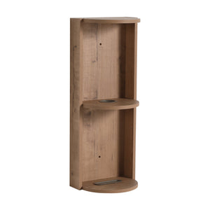English Elm 12" Bathroom Wall-Mounted Storage Rack with Three-Tier Floating Shelves, Durable Scratch-Resistant Plywood Organizing Solution Imitative Oak W999P277163