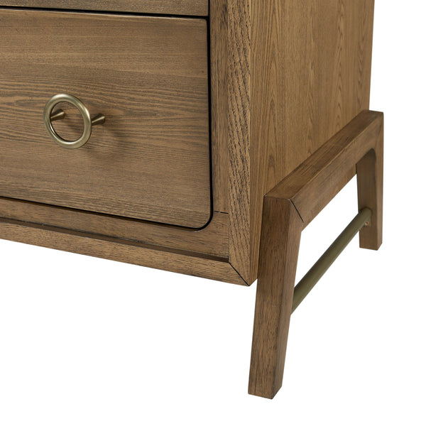 English Elm 6 Drawer Dresser Latte Finish with Jewelry Tray, Felt & Cedar Lined Drawers, Solid Wood Elegance B2699P226103