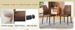 English Elm Table and Chair Set Walnut Round Dining with Hourglass Base Four Fabric Seats W1151S04859