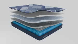 English Elm Light- King Hybrid Mattress Graphite Memory Foam Pocketed Coils Cooling Sleep B342P315676