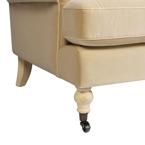 English Elm Alana Barrel Accent Chair in Performance Velvet with Rolling Casters for Living Room B2719P238307