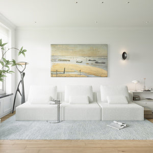 English Elm Oversized Modular Sectional Sofa - Luxurious Boucle Couch Set, Flexible Design For Modern Living Spaces W3361S00016-GIGA