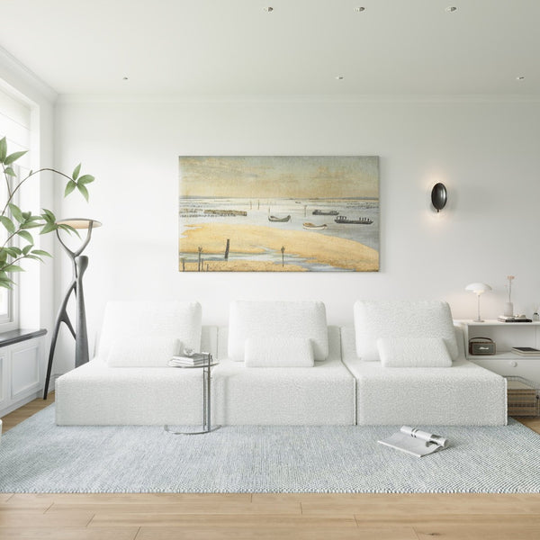 English Elm Oversized Modular Sectional Sofa - Luxurious Boucle Couch Set, Flexible Design For Modern Living Spaces W3361S00016-GIGA