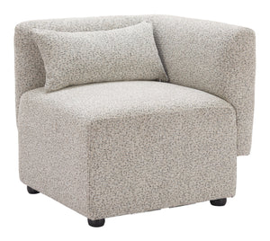 Zuo Modern Simu Corner Chair - Chic Modern Design With High-quality Materials For Stylish Home Decor Solutions Gray 100% Polyester,Elm Wood 110433-zuo-modern