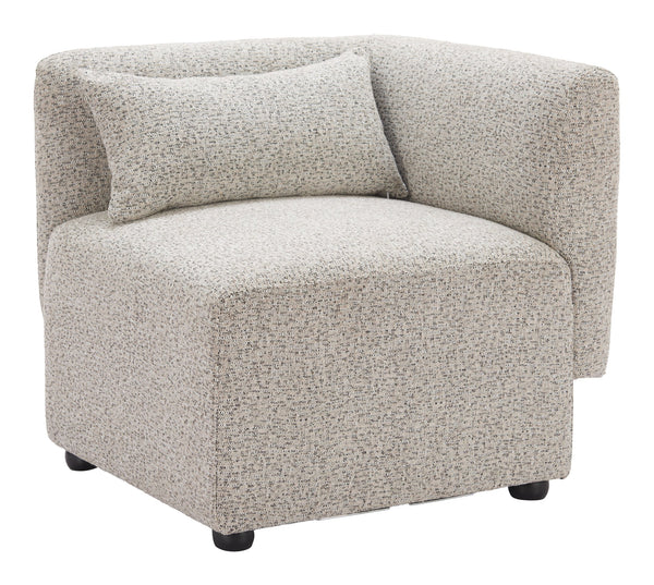 Zuo Modern Simu Corner Chair - Chic Modern Design With High-quality Materials For Stylish Home Decor Solutions Gray 100% Polyester,Elm Wood 110433-zuo-modern