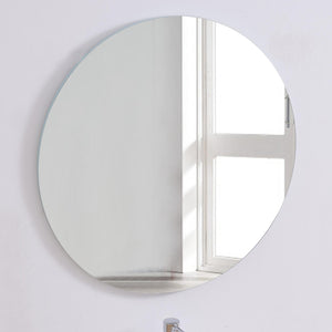 English Elm 80cm Round Float Glass Wall Mirror Polished Edge Vanity Bathroom Hallway Decor W3151P265970