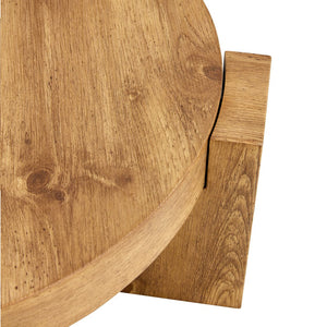 English Elm The detachable double-decker coffee table — Wood MDF, quick 10–15 min assembly, anti-collision, easy-clean modern design W1151P184841