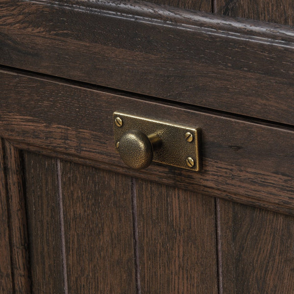 English Elm Lateral File Cabinet - Rustic Brown Finish, Secure Storage With Lockable Drawers For Home Or Office B356P402604