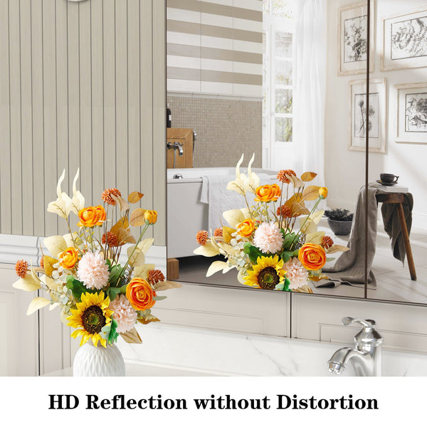 English Elm 32*28medicine Cabinet Aluminum Wall Mount Mirrored Storage with Adjustable Bathroom Shelves W708P421793