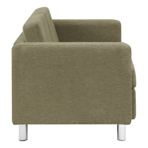 OSP Home Furnishings Pacific Club Chair with Chrome Legs Modern Upholstered Accent Seat for Living Room Loveseat PAC52-S126
