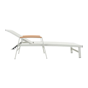 English Elm Christopher Knight Home® - Oxton Chaise Lounge - Adjustable Outdoor Seating With Rust-Resistant Frame & Breathable Mesh Comfort N775P210702W