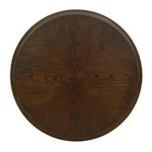 English Elm Philippe Round End Table with Shelf Brown — 20" Dia x 24" H, MDF & Solid Wood, Compact Accent Table B035P341173