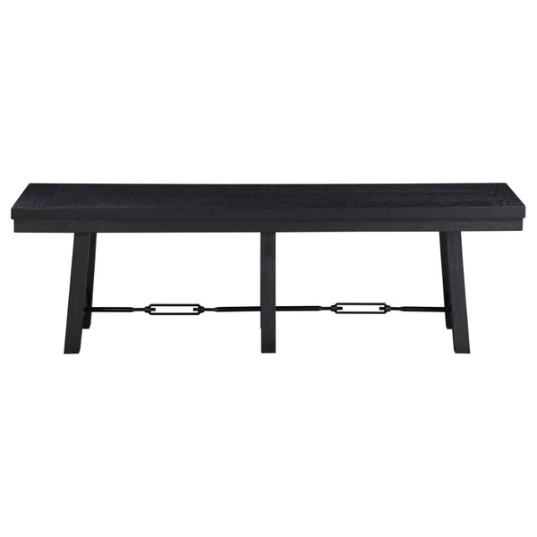 English Elm Yesler Modern Industrial Black Wood Trestle Bench - Durable Seating For Dining & Entryway Spaces B062P299942-GIGA