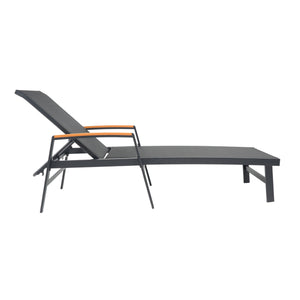 English Elm Christopher Knight Home® - Oxton Chaise Lounge - Stylish Outdoor Relaxation With Adjustable Recline & Durable Mesh Comfort N775P210702B