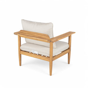 English Elm Christopher Knight Home® - Terassi Outdoor Lounge Chair - Elegant Acacia Wood Frame With Plush Cushions For Ultimate Comfort N775P248815T