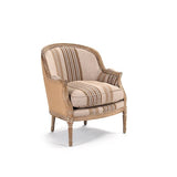 Roland Club Chair w/ Stripes Limed Grey Oak, Striped Linen CFH221 E272 H019/H010 Zentique