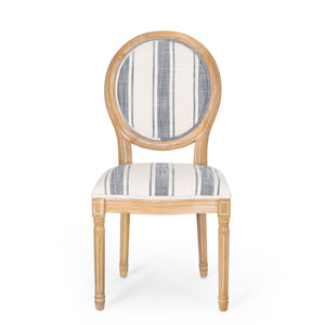English Elm Christopher Knight Home® - Kd French Country Upholstered Dining Chair – Elegant Blue Accent With Iconic Round Backrest & Comfort 60352.00DBLULNN