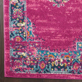 Nourison Passion PSN03 Machine Made Power-loomed Ornamental Border Indoor Only Bohemian Vintage Rug Fuchsia, Pink 100% Polypropylene 99446387646