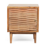 Christopher Knight Home® - Noble House - Eakins Handcrafted Boho Acacia Wood Nightstand, Natural