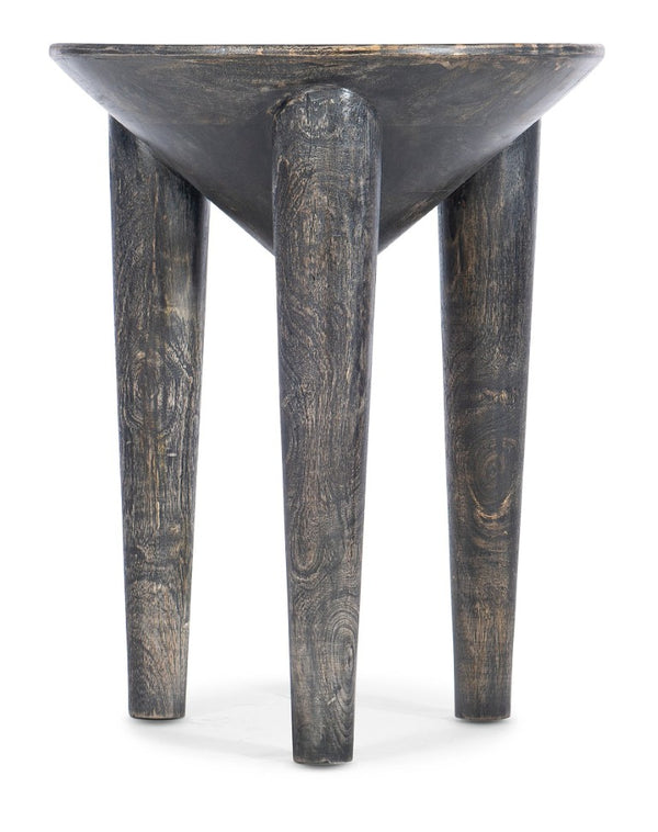Hooker Furniture Commerce Pyramid Side Table In Solid Mango Wood, Rustic Dark Finish, Compact Shelf For Livingroom Decor 7228-50011-89