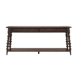 Revival Row Hall Console Brown with Chimney Smoke Finish P348257 Pulaski Furniture