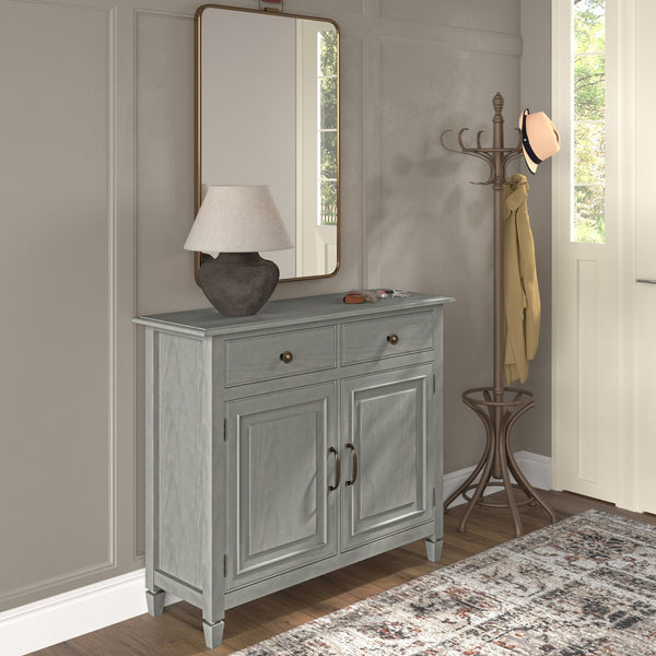 English Elm Connaught Handcrafted Solid Wood Entryway Cabinet In Fog Grey – Timeless Storage For Any Space B136P158540
