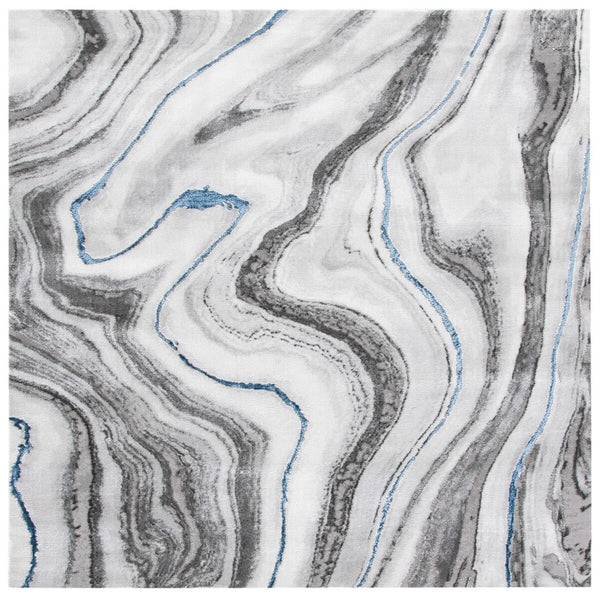 Safavieh Craft 819 Power Loomed Contemporary Rug IIX Grey / Blue CFT819N-9SQ