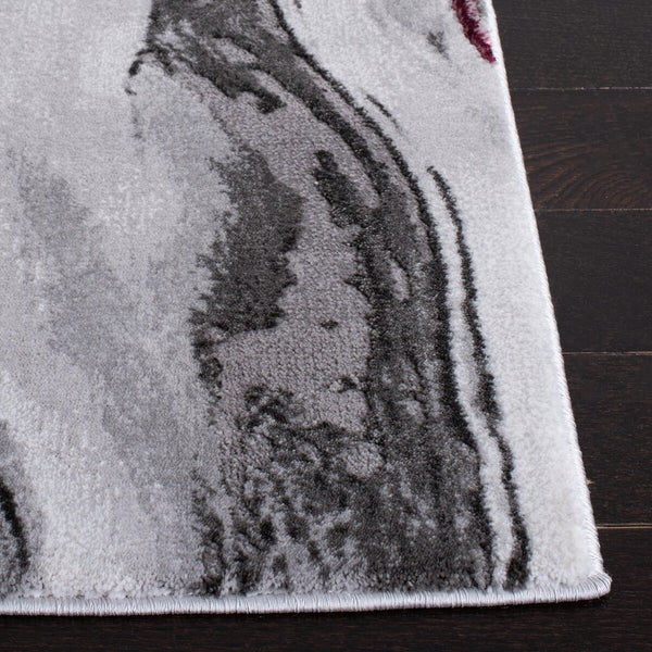 Safavieh Craft 819 Power Loomed Contemporary Rug IIX Grey / Wine CFT819S-212