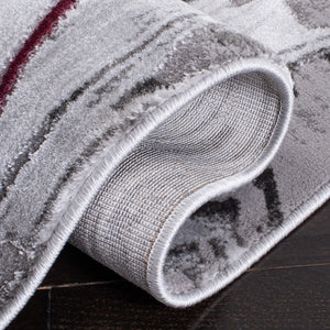 Safavieh Craft 819 Power Loomed Contemporary Rug IIX Grey / Wine CFT819S-212