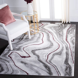 Safavieh Craft 819 Power Loomed Contemporary Rug IIX Grey / Wine CFT819S-212
