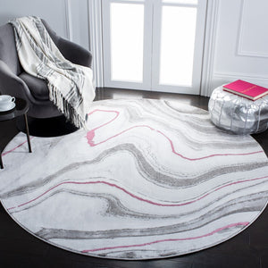 Safavieh Craft 819 Power Loomed Contemporary Rug IIX Grey / Wine CFT819S-212