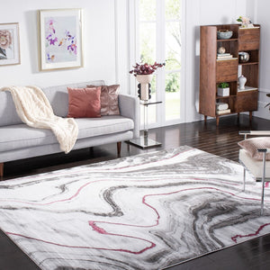 Safavieh Craft 819 Power Loomed Contemporary Rug IIX Grey / Wine CFT819S-212