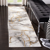 Safavieh Craft 877 Power Loomed 85% Polypropylene, 15% Polyester Contemporary Rug Grey / Gold CFT877F-2