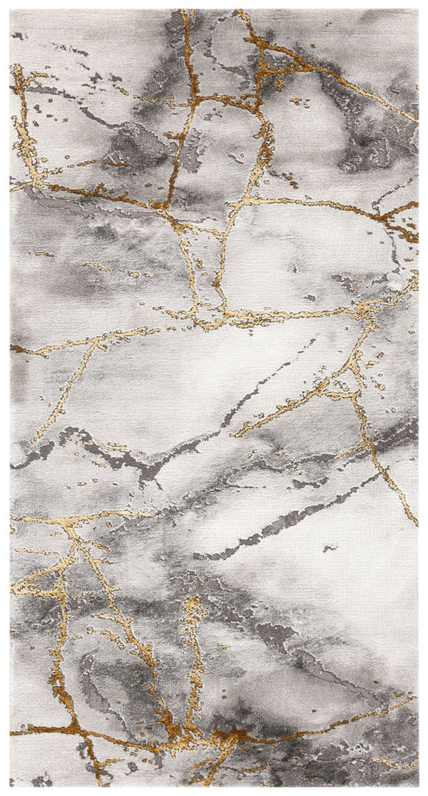 Safavieh Craft 877 Power Loomed 85% Polypropylene, 15% Polyester Contemporary Rug Grey / Gold CFT877F-2
