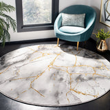 Safavieh Craft 877 Power Loomed 85% Polypropylene, 15% Polyester Contemporary Rug Grey / Gold CFT877F-2