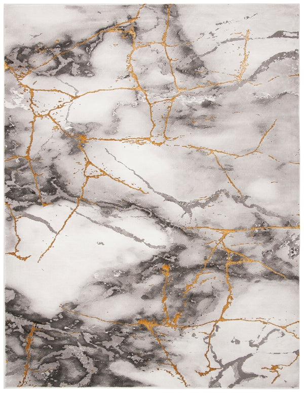 Safavieh Craft 877 Power Loomed 85% Polypropylene, 15% Polyester Contemporary Rug Grey / Gold CFT877F-2